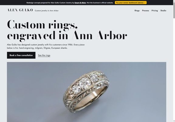 Alex Gulko Custom Jewelry redesign