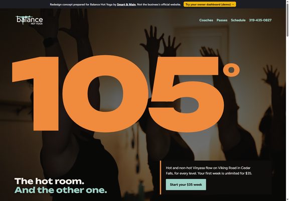 Balance Hot Yoga redesign