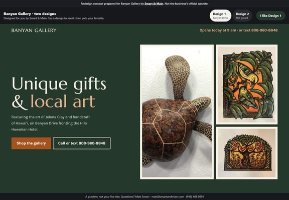 Banyan Gallery redesign