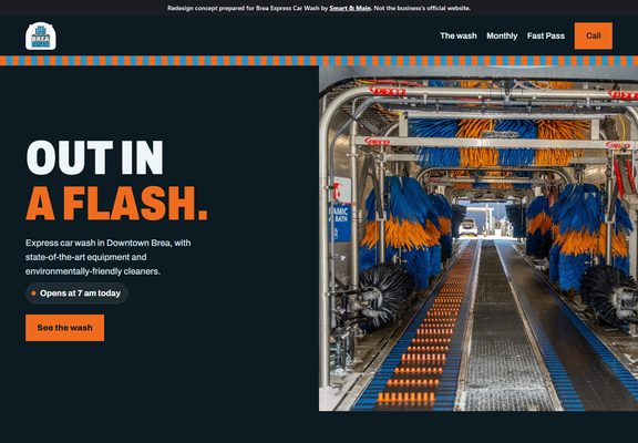 Brea Express Car Wash redesign