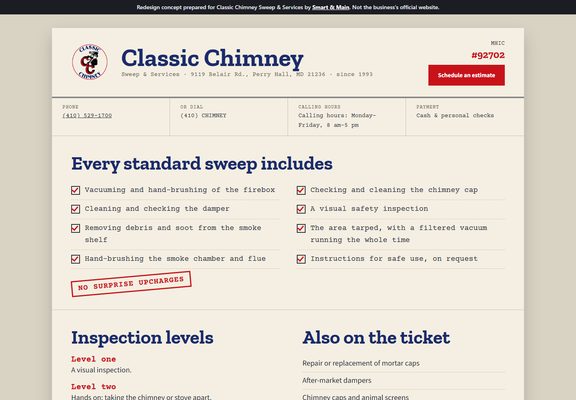 Classic Chimney redesign