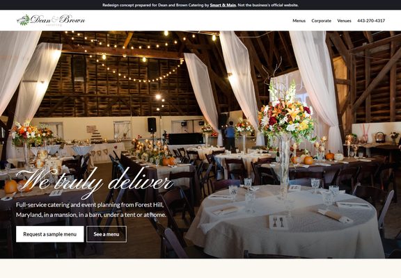 Dean & Brown Catering redesign