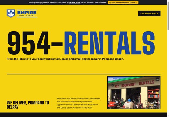 Empire Tool Rental redesign