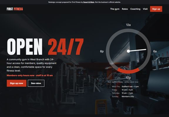 First Fitness redesign