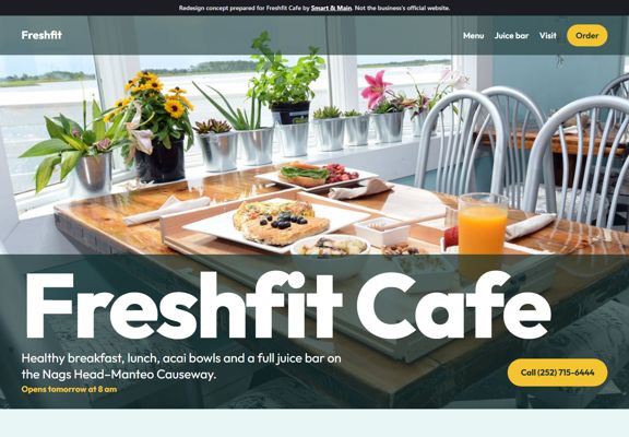 Freshfit Cafe redesign