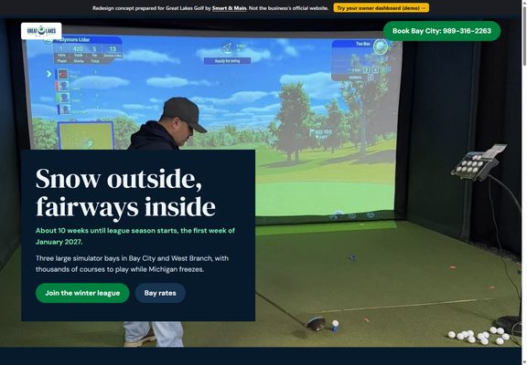Great Lakes Golf redesign