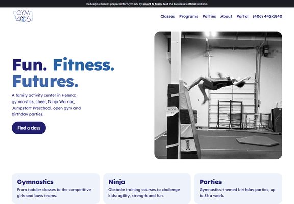 Gym406 redesign