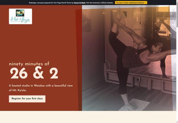 Hot Yoga North Shore redesign