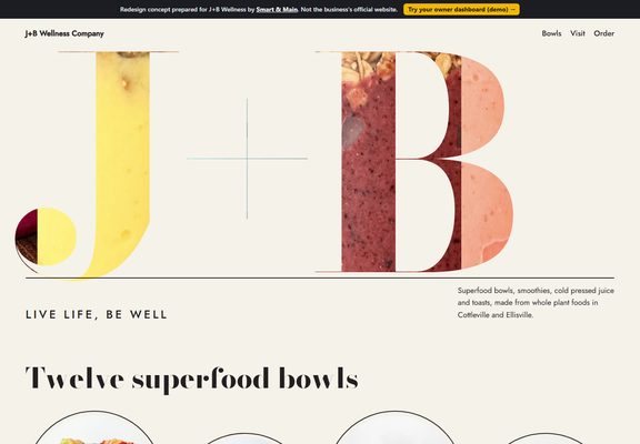 J+B Wellness Cafe redesign