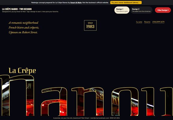 La Crêpe Nanou redesign