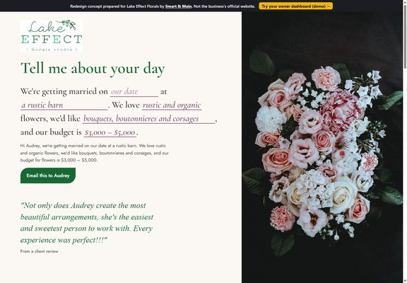 Lake Effect Florals redesign