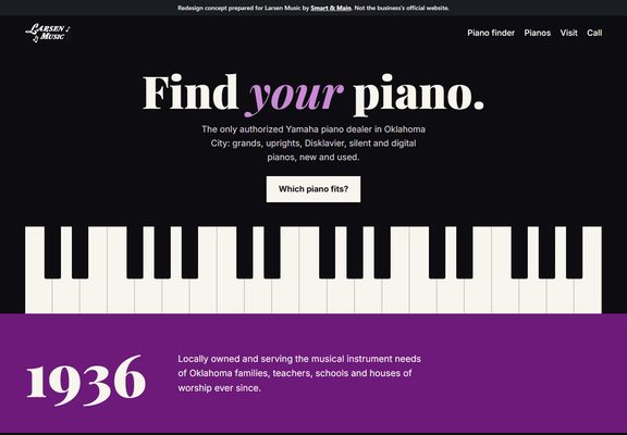 Larsen Music redesign