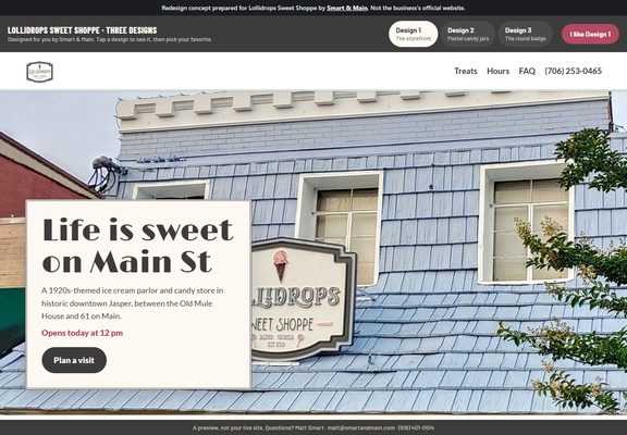 Lollidrops Sweet Shoppe redesign