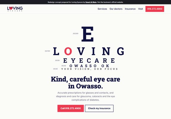 Loving Eyecare redesign