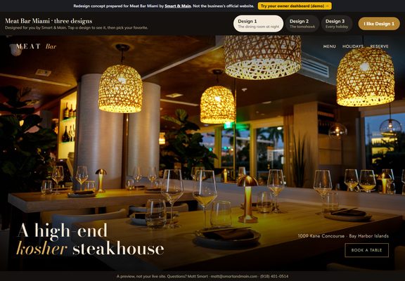 Meat Bar Miami redesign