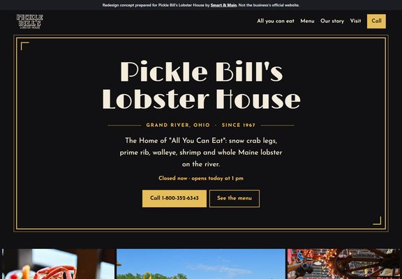 Pickle Bill's Lobster House redesign