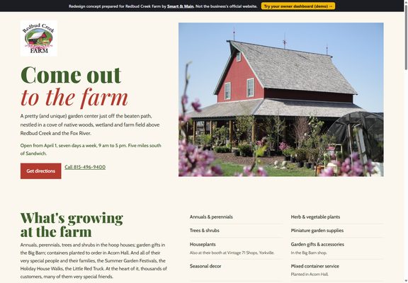 Redbud Creek Farm redesign
