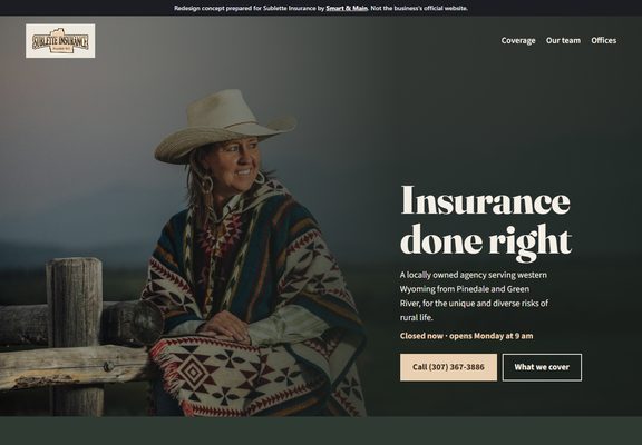 Sublette Insurance redesign