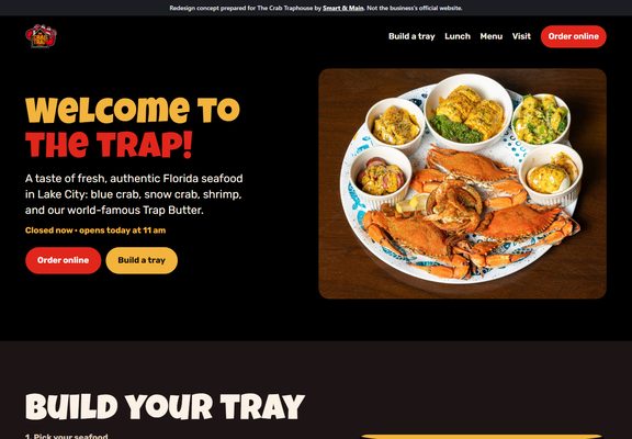 The Crab Traphouse redesign