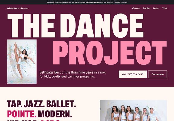 The Dance Project redesign