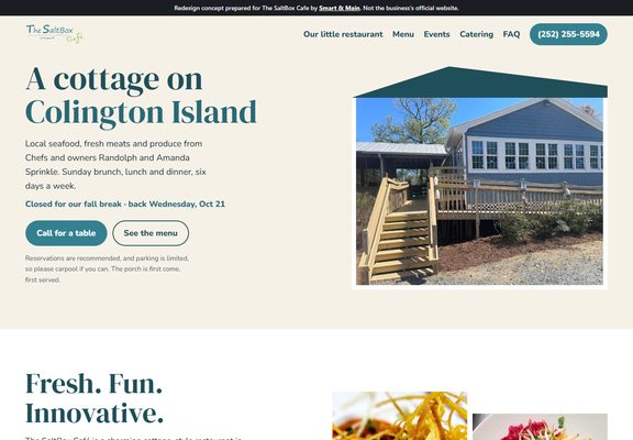 The SaltBox Cafe redesign